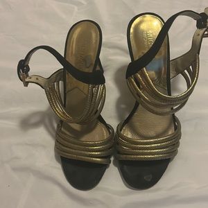 Michael Kors gold Strappy Heels